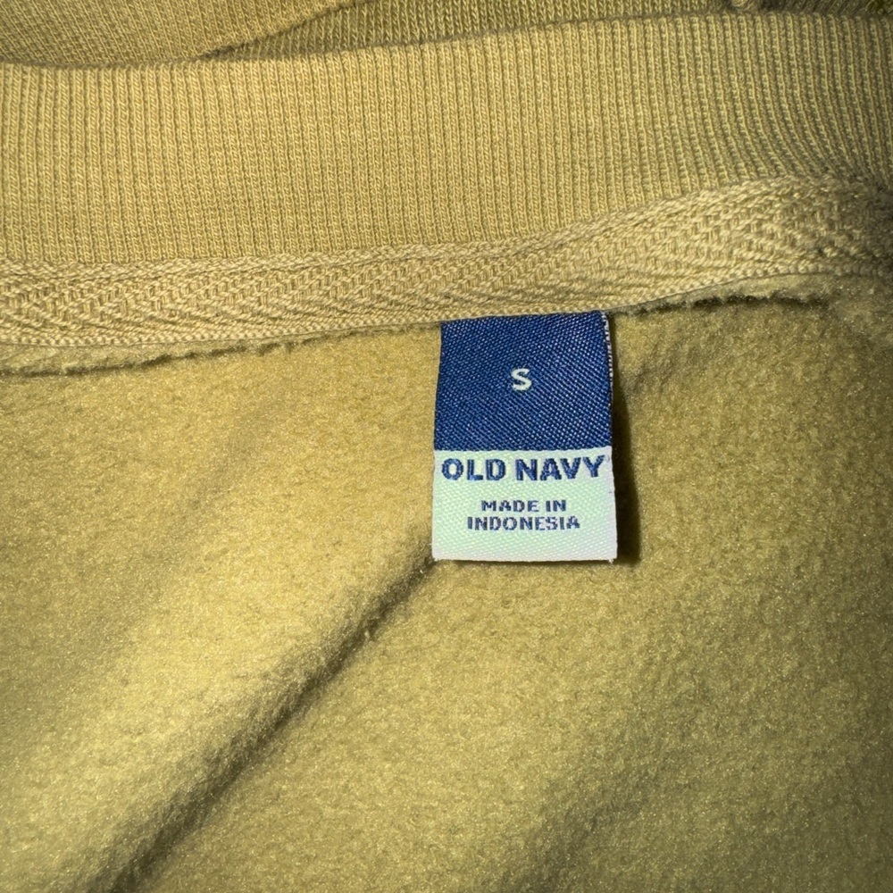 Olive Green Cropped Sweatshirt - Picture 3 of 3